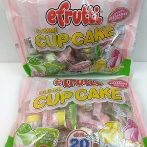Lot of 2 Rare E.frutti Gummi Cup Cake Candy Bags
